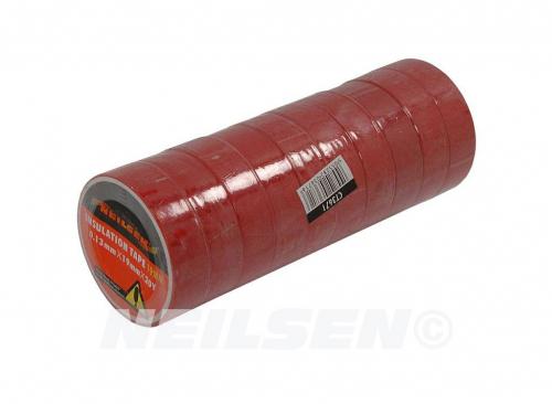 INSULATION TAPE 19MM RED 10PCS