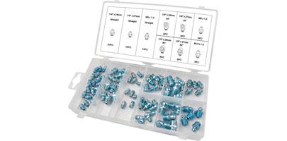 70-PIECE GREASE FITTING ASSORTMENT, METRIC / INCH