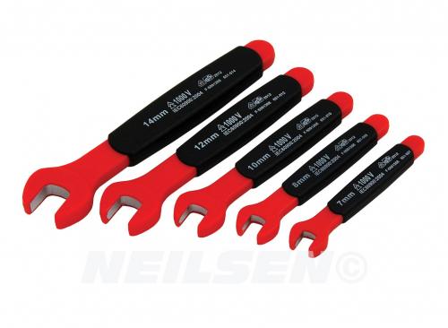 5PCS VDE INSULATED OPEN END WRENCH SET	