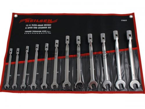 12PCS FLEXI SOCKET AND OPEN END WRENCH SET