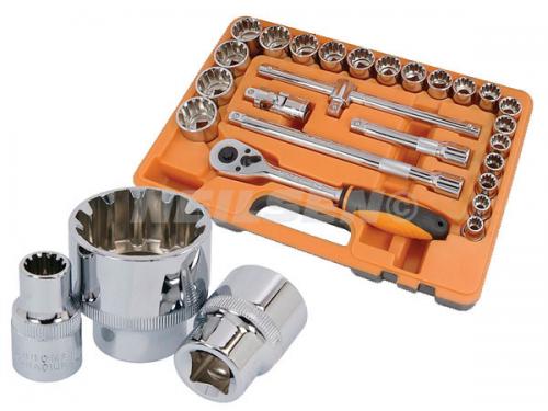 SOCKET SET  - 25PC 1/2IN.DR WITH MULTI-FIT SOCKETS