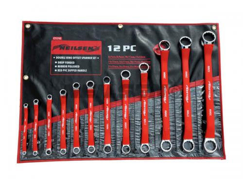 12PC DOUBLE RING OFFSET SPANNER SET