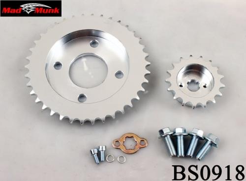 DX 15MM OFF SET FRONT AND REAR SPROCKETS 17/38TH