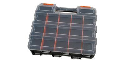 ORGANISER CASE BOX 34 COMPARTMENT STORAGE DOUBLE SIDED