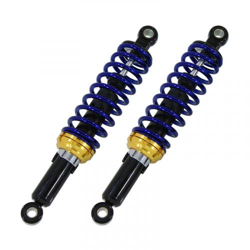 330MM REAR SHOCKS IN ALL BLACK WITH BLUE SPRINGS 