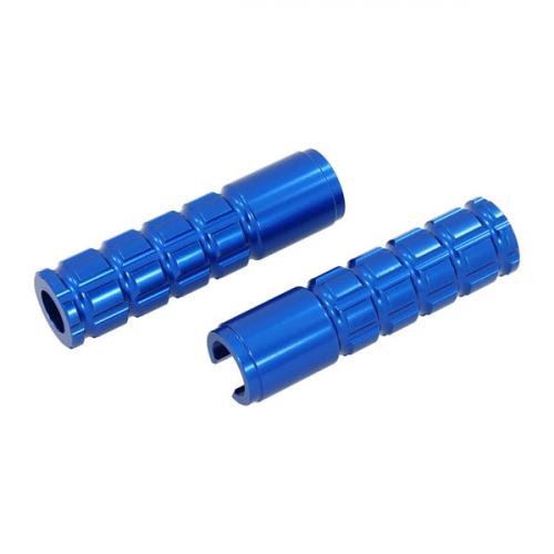 BLUE ALLOY FOOT PEGS TO FIT ON BAR