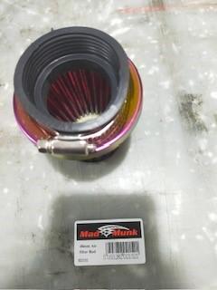 48MM AIR FILTER IN RED CHECK METAL
