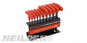 HEX KEY WRENCH SET - 10PC T-HANDLE / METRIC