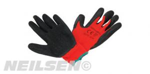 LATEX COATED WORKING GLOVES 9 INCH LARGE