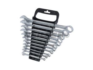 SPANNER SET DROP FORGED (NICKEL PLATED) - 11 PIECE SET ON PLASTIC TRAY