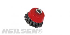 WIRE CUP BRUSH TWIST KNOT 85MM