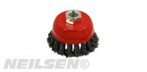 WIRE CUP BRUSH TWIST KNOT 75MM