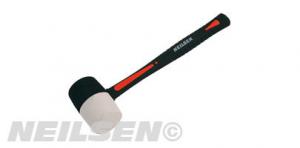 RUBBER MALLET  16OZ WITH WHITE & BLACK FACE