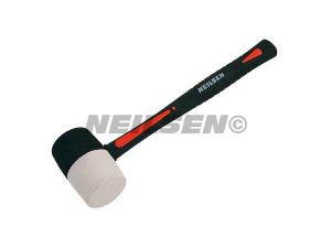 RUBBER MALLET  16OZ WITH WHITE & BLACK FACE