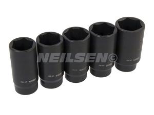 SOCKET SET - 5PC 1/2IN.DR FOR HUB NUTS