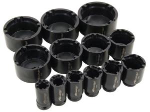13-PIECE SPECIAL SOCKET SET WITH INSIDE TOOTH FOR GROOVED NUTS
