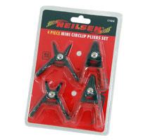 4-PIECE SNAP RING PLIERS SET FOR SMALL LOCKING CIRCLIPS