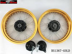CUB GOLD ALLOY 36 TWISTED SPOKE RIMS 3.0 FRONT AND 3.50 REAR