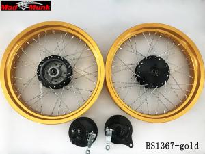 CUB GOLD ALLOY 36 TWISTED SPOKE RIMS 3.0 FRONT AND 3.50 REAR