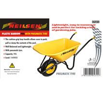 PLASTIC BARROW WITH AIR FILLED TYRES 90L