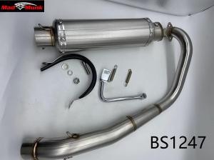 BRUSHED STAINLESS STEEL DOWNSWEPT EXHAUST