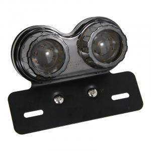LED REAR LIGHT WITH SMOKED ROUND LENS AND E MARK
