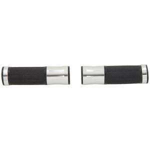 HANDLE BAR GRIPS WITH SILVER  ENDS