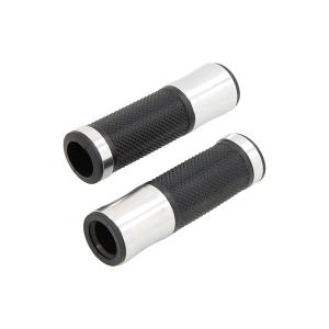 HANDLE BAR GRIPS WITH SILVER  ENDS
