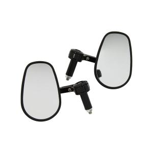 Black alloy rearview mirror with emark 