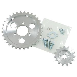  MUNK 7MM OFF SET FRONT AND REAR SPROCKETS 15/32TH