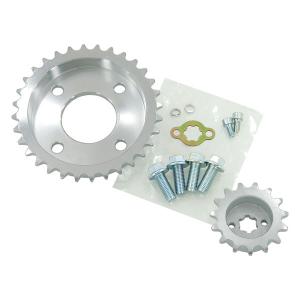 DX 7MM OFF SET FRONT AND REAR SPROCKETS 17/38TH