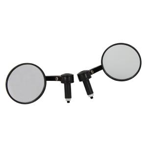 Black alloy rearview mirror with emark 