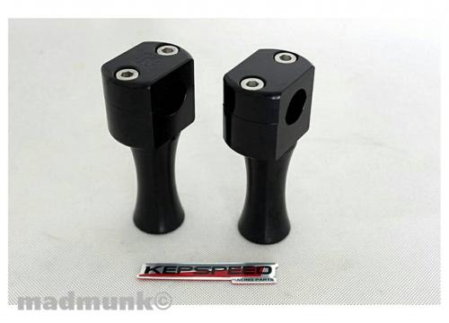 KP ALLOY 100MM POLE BAR RISER BLACK