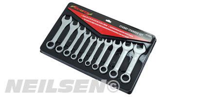 SPANNER SET - 10 PIECE STUBBY