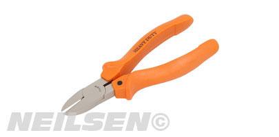 SIDE CUTTERS - 8IN. HEAVY DUTY NI-FE FINISH ORANGE