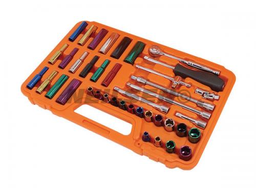 SOCKET SET - 42 PIECE 1/4IN.DRIVE - AF / METRIC STD/ DEEP