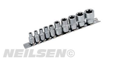 STAR SOCKET SET - 10 PC ON RAIL