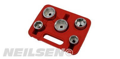 FILTER SOCKET SET-5PC-3/8INCH DR NEILSEN