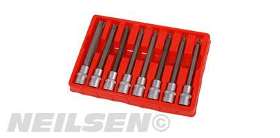 STAR BIT SET - 8PC 1/2DR  EXTRA LONG