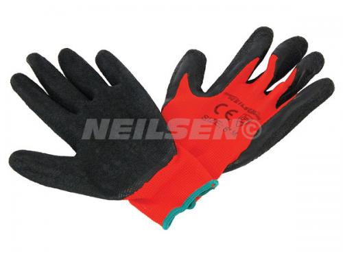 LATEX COATED WORKING GLOVES 9 INCH LARGE