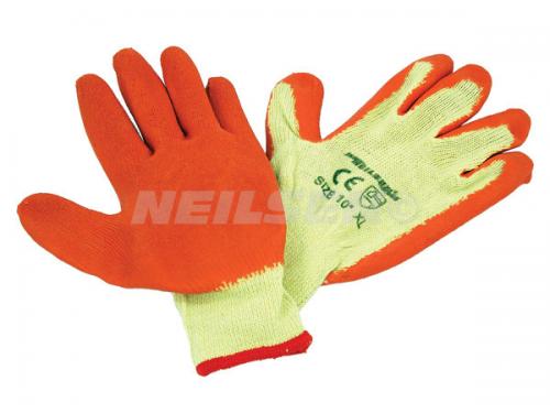 CRINKLE LATEX COATED WORK GLOVE SIZE: 9 INCH  LARGE