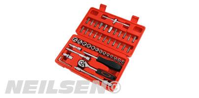 SOCKET SET 46PCS 1/4 DRIVE