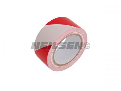 HAZARD TAPE RED WHITE ADHESIVE