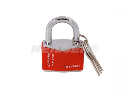 50MM RHOMBIC CHROME PLATED IRON PADLOCK