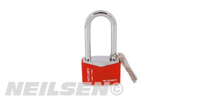 50MM LONG SHACKLE RHOMBIC CHROME PLATED IRON PADLOCK