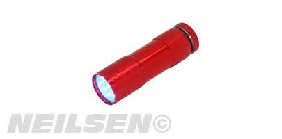 9 LED LIGHT ALUMINIUM FLASHLIGHT WITH BATTERY