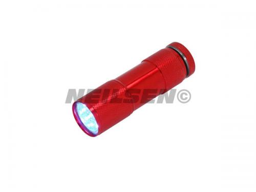 9 LED LIGHT ALUMINIUM FLASHLIGHT WITH BATTERY