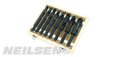 8PCS HSS REDUCED SHANK TWIST DRILLS