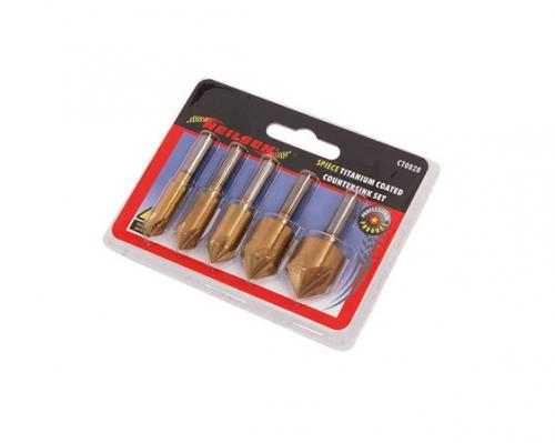 5PC TITANIUM COATED COUNTERSINK SET