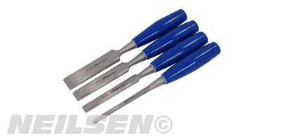 4PCS WOODEN CHISEL SET IN COLOR BOX